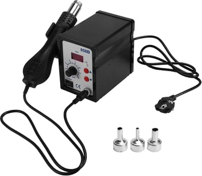 Heteluchtgereedschap - Soldeerstation Blower - Elektronische Reparatie - Instelbare Luchtstroom - 26x20x15 cm - Zwart