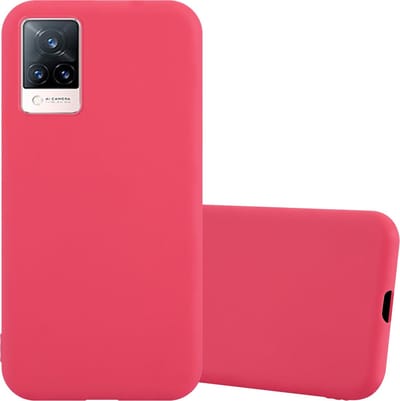 Cadorabo Hoesje geschikt voor Vivo V21 4G / 5G in CANDY ROOD - Beschermhoes gemaakt van flexibel TPU silicone Case Cover