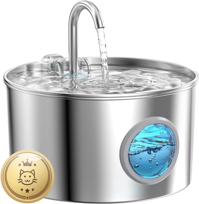 DailySupplies® Drinkfontein Kat - Kattenfontein - Drinkbak Hond - Waterdispenser - Zilver