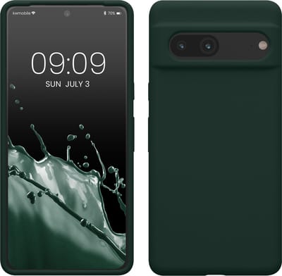 kwmobile telefoonhoesje geschikt voor Google Pixel 7 - Hoesje met siliconen coating - Smartphone case in mosgroen