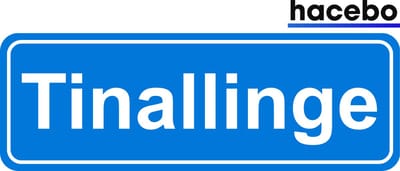 Hacebo - Plaatsnaam Sticker - 29x10 CM - Tinallinge sticker - Verkeersborden sticker - grappige cadeaus - Tinallinge