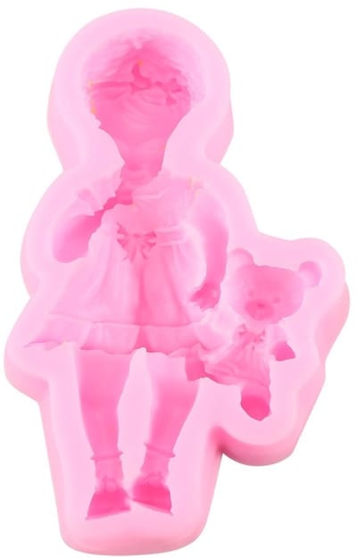 Dailygoody - Fondant Vormen Baby Shower - 3D Siliconen Mal - Creatieve Decoratie Tool - Meisje - Chocolade Suikercraft - Perfect voor Taarten en