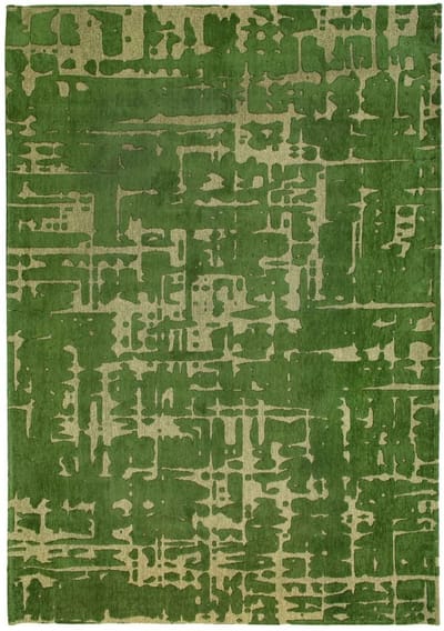 Wasbaar Binnen & Buiten Vloerkleed - 140 x 140 cm - Louis De Poortere Baobab Perrier's Green - Laagpolig Tapijt - Gerecycled PET - Made in Belgium - Circulair