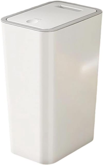 Badkamer Prullenbak - Afvalemmer Met Deksel - Compact Afvalbeheer - Slank Ontwerp - 10 Liter