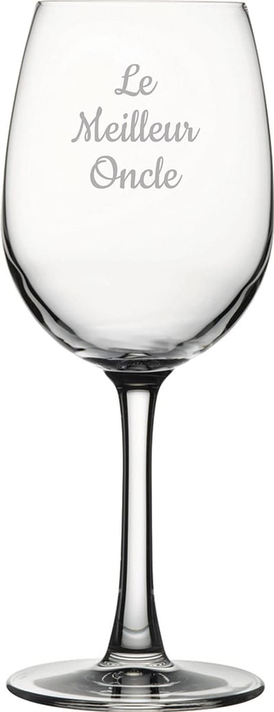 Witte wijnglas gegraveerd - 36cl - Le Meilleur Oncle