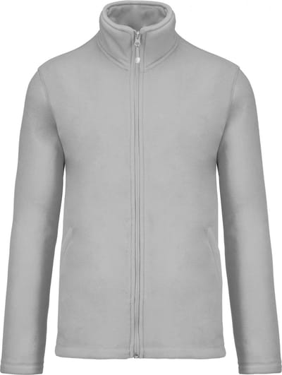 Kariban Microfleece met rits heren K911 - Snow Grey - S