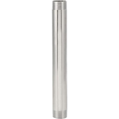 Acier Inoxydable Filetage Mâle Vissé Raccord Adaptateur Mamelon de Tuyau Raccords de Tuyauterie 20cmG3/4 Mâle
