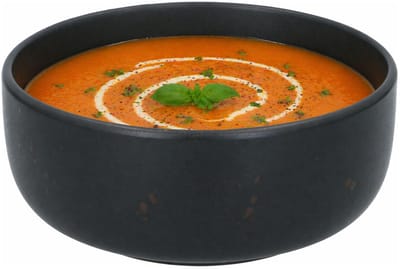 Secret de Gourmet Soepkommen Zanzibar - zwart - 15 x 6 cm - keramiek - kommetjes / schaaltjes - 480 ml