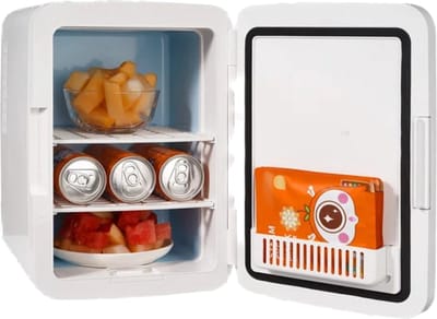 Mini Koelkast - 10 liter Draagbare Koeler/warmer - Huidverzorging Koelkast wit - Mini Fridge - Compacte Koelkast - Lichtgewicht Schoonheid Koelkast - Voor slaapkamer/kantoor/auto/boot/slaapzaal