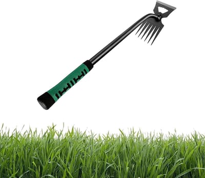 Handmatige onkruidverwijderaar met 6 tanden, ideaal voor het verwijderen van onkruid en verbeteren van de tuin.