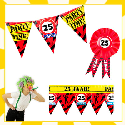 Feestpakket | Verjaardag | 25 jaar | Verkeersbord