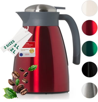 Blumtal Thermoskan Carla - Hoogwaardige Thermosfles - Voor warme dranken - Rood