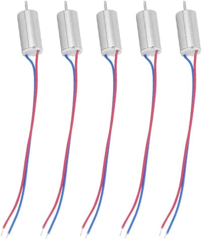 Micro Coreless Motor 6X12 mm - 5 Stuks 3.7V 21800 RPM voor Drones, Modelvliegtuigen en Speelgoed