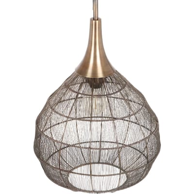 Trio Lighting Hanglamp Soraya, Ø 42 cm, metaal, antiek messing, bolvormig