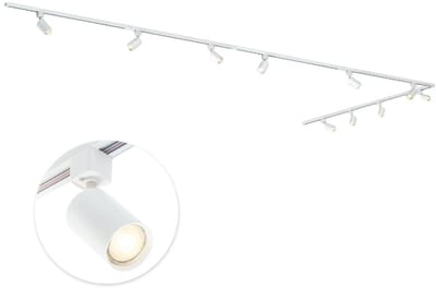 Qub Focus Railverlichting - Wit - 500 cm - L-Vorm - 10x GU10 Spots - Dimbaar - Complete Set