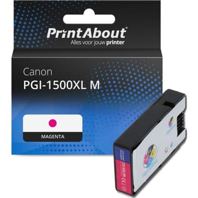 PrintAbout Inktcartridge PGI-1500XL M Magenta Hoge capaciteit geschikt voor Canon