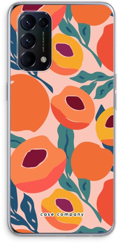 Case Company® - Hoesje geschikt voor Oppo Find X3 Lite hoesje - Perzik - Soft Cover Telefoonhoesje - Bescherming aan alle Kanten en Schermrand