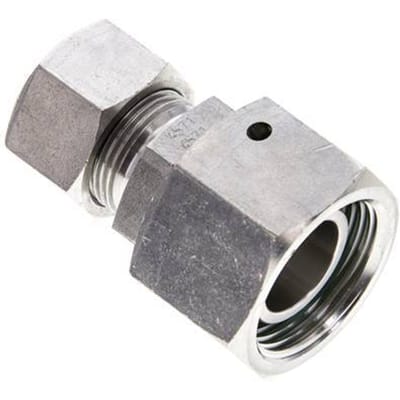 15L & 22L RVS Rechte Snijringkoppeling Draaidoorvoer 160bar FKM O-ring en Afdichtconus ISO 8434-1