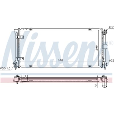 Radiator, motorkoeling NISSENS 640041
