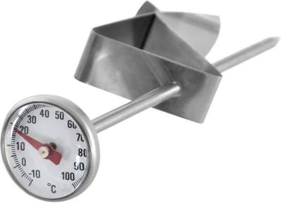 Keukenthermometer Edelstaal met Clip met Sonde 14 cm - Thermometer Keuken - Voedselthermometer - BBQ - Vleesthermometer