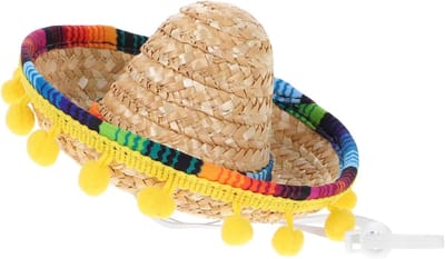 Mini Mexicaanse Sombrero Hoed voor Kinderen en Huisdieren - Handgemaakte Fiesta Party Decoratie, Lichtgewicht Accessoires voor Dieren en Kostuums
