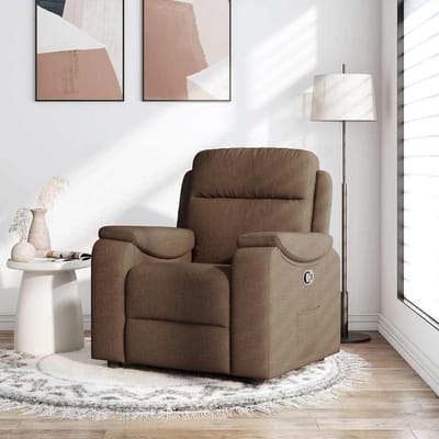 Comfortabele Fauteuil - Relaxstoel Zonder Wielen - Ontspannen Thuis - Handmatige Verstelling - 96x99x102 cm - Bruin