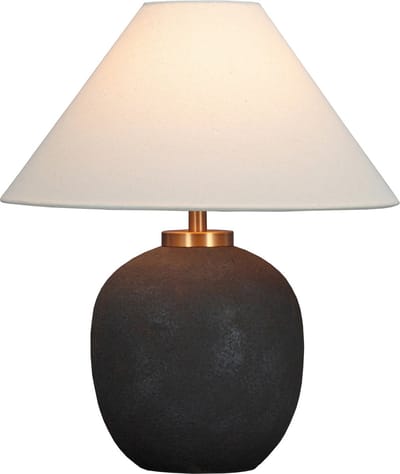 Fine Asianliving Chinese Tafellamp Porselein Zwart Handgemaakt D41xH48cm