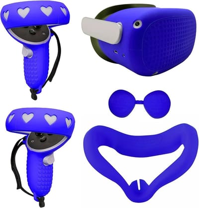VR Beschermingsset - Accessoires Kit - VR Gaming - Volledige Bescherming - 22x14x4 cm - Blauw
