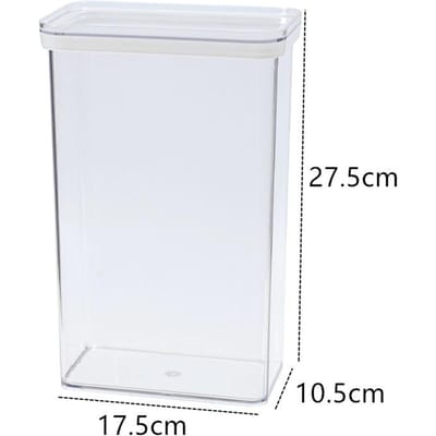0,9L 2,4L 3,4L Transparante Plastic Opbergdoos Voedselcontainer Potten voor Losse Granen Suiker Keuken Organizer Accessoires white
