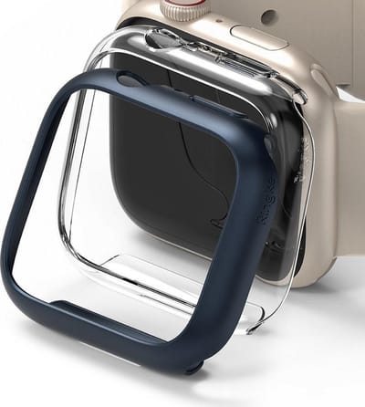 Ringke Slim - (2P) Hoesje Geschikt voor Apple Watch 7/8/9 41MM Hoesje - Transparant Blauw (2-Pack)