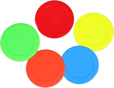 Air Hockey Pucks - Tafelspel Vervangingen - Vrijetijdsentertainment - Compact Tafelblad Ontwerp - 5 stuks 7.3 cm - Multi