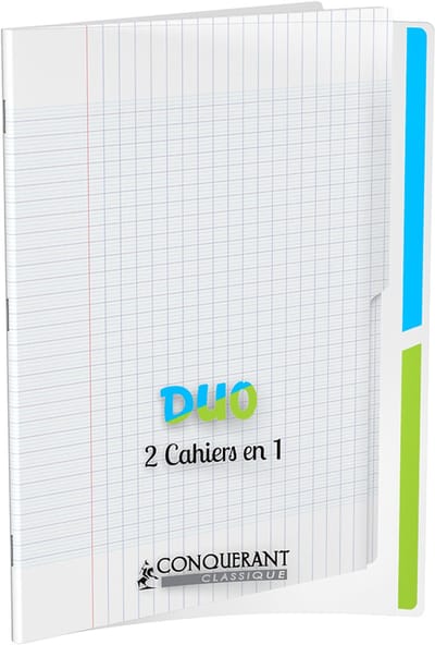 Klassieke duo-schrift, groot formaat, gelinieerd