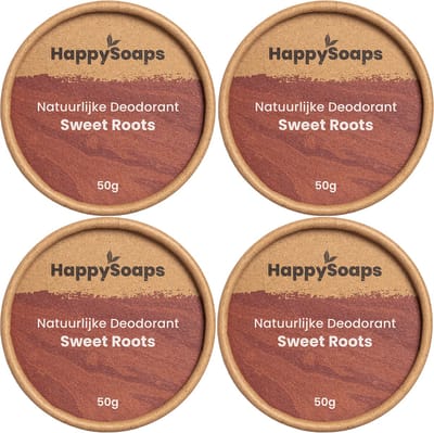 4x HappySoaps Natuurlijke Deodorant Sweet Roots (1 jaar voorraad)