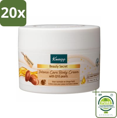 20 x Kneipp - Body crème - Beauty Secret - Met Q10 parels - 200 ml - Grootverpakking - Lichaamscrème - Verzorging - Huidverzorging - Voeden - Hydrateren