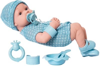Speelgoedtopdeals - Babypop Sem 35 cm blauw incl accessoires