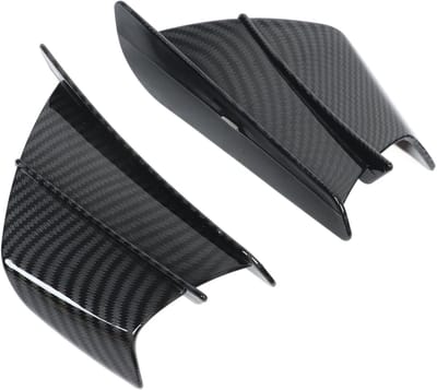 Dailygoods- Winglet Universele Koolstofvezel - Aerodynamische Spoilervleugel - Zelfklevende Luchtgeleiders - Motorfietskuipvleugels - Hoge Stabiliteit - Duurzaam ABS Materiaal - Motorfiets Vleugel