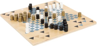 Small Foot - Barricade en Halma Houten Bordspel 2in1