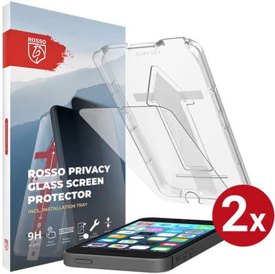 Rosso Screenprotector Geschikt voor Apple iPhone SE / 5 / 5S | 9H Tempered Glass | Beschermglas | Glasplaatje | Case Friendly | Met Installatietray | Eenvoudige montage | 2-Pack