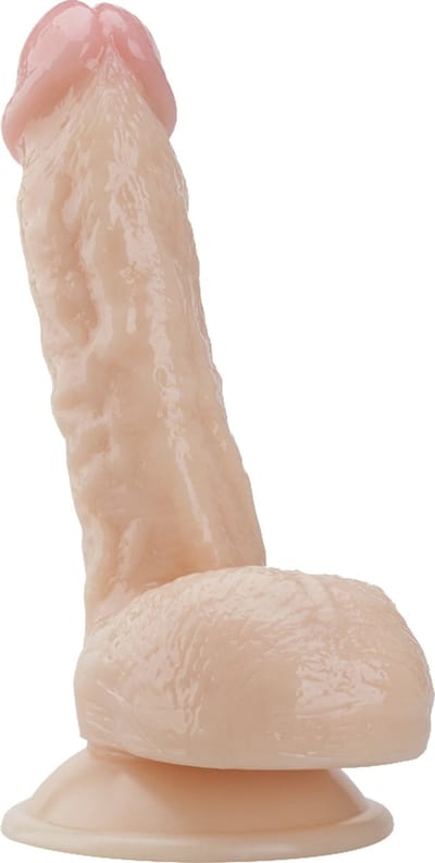 Being Fetish - PVC Dildo met Zuignap - 19 cm - Lichte Huidskleur