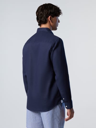 North Sails Overhemd Linnen met geborduurd logo