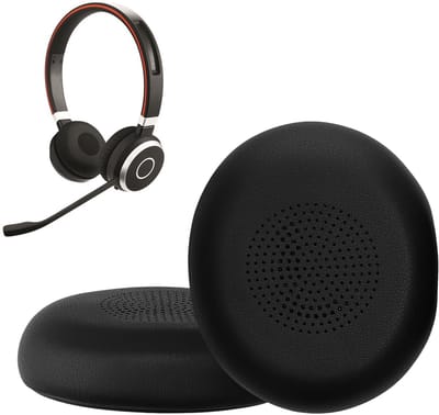 kwmobile 2x oorkussens geschikt voor Jabra Evolve 2 65 / Evolve 65 SE - Earpads voor koptelefoon in zwart