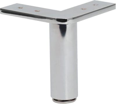 FLE - Stalen meubelpoot chroom hoek 13 bij 13 cm en hoogte 12 cm