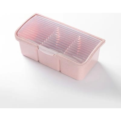 Kruidenbox Kruidenopbergcontainer Rek Kruidenpotje 4 Vakken met Lepel Kruidenbox Opbergcontainer Kruidenpotjes voor Kruiden