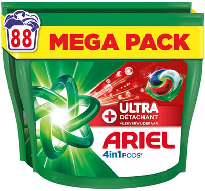 Ariel 4in1 Wasmiddel Pods Ultra Vlekverwijderaar - 88 stuks