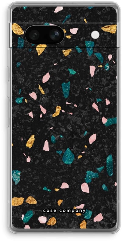Case Company® - Hoesje geschikt voor Google Pixel 7A hoesje - Terrazzo N°10 - Soft Cover Telefoonhoesje - Bescherming aan alle Kanten en Schermrand