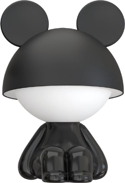 Luxus Europe - Nachtlamp Kinderkamer Mouse Zwart - Draadloos LED Nachtlampje Kinderen - USB-C Oplaadbaar - 7 RGB Kleuren - Tafellamp Kinderkamer