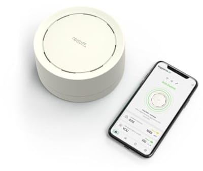 Luchtkwaliteitsmonitor met CO2-detector en Temperatuur Sensor - Slimme Thuis, Compatibel met Alexa