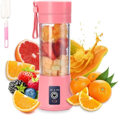 Draagbare Blender - Persoonlijke Juicer - Smoothies Maken - USB Oplaadbaar - 380 ml - Roze