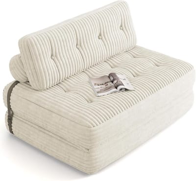Zitbank Bed - Slaapbank Opklapbaar - Compact Wonen - Geen Montage Nodig - 200 x 130 cm - Beige