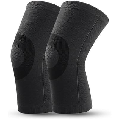 Zomer Ultradunne Kniebeschermer Knie Oude Koude Been Ademend Spoorloos Kniegewricht M black